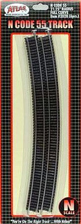 Atlas N Scale 21.25-Inch Radius Full Curve Track – 2028