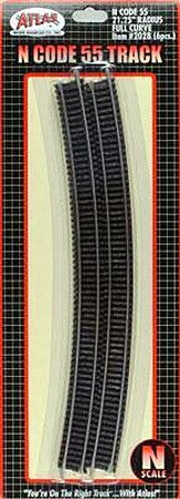 Atlas N Scale 21.25-Inch Radius Full Curve Track – 2028