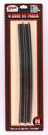 Atlas N Scale Code 55 71-Inch Radius Curve Track 6-Pack – 2031