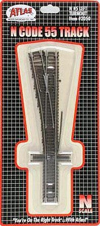 Atlas N Scale Code 55 #5 Left Turnout – 2050– product image