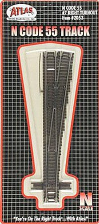 Atlas N Scale Code 55 #7 Right Turnout – 2053– product image