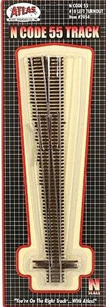 Atlas N Scale Code 55 #10 Left Turnout – 2054– product image