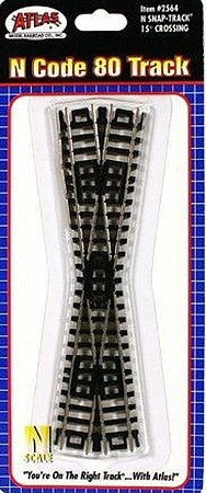 Atlas N Scale 15-Degree Crossing – 2564
