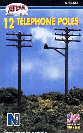 Atlas N Scale Telephone Poles – 2801