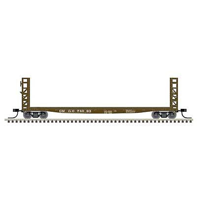 Atlas 50005798 N GM&O 48 foot GSI flat car 74052