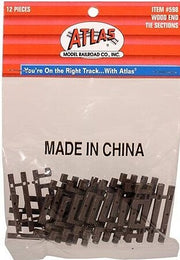 Atlas HO Code 83 flex track end ties 12 pack 598