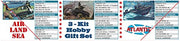 Atlantis 9001 Air Land Sea set included H-25 helicopter Sherman tank and PT-207 boat