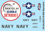 Atlantis Douglas D-558-2 Skyrocket assembled model view, kit H213