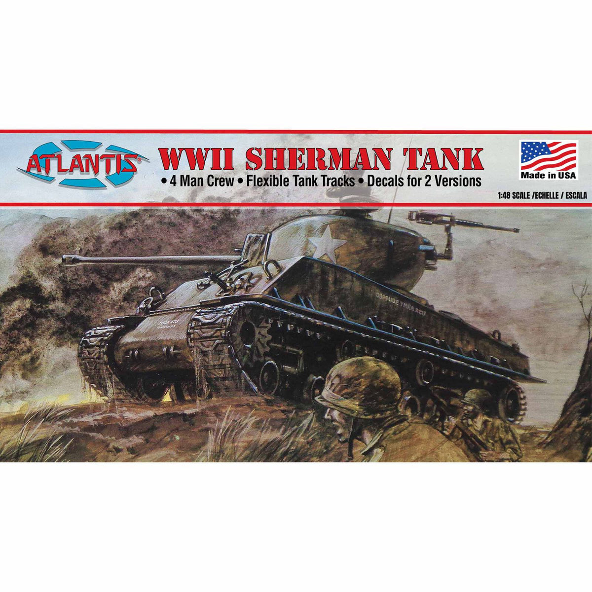 Atlantis World War II M4 Sherman Tank 1:48 Model Kit