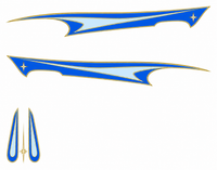 Cobalt & Ice Atomic Cruiser actual mirrored side and hood decal artwork
