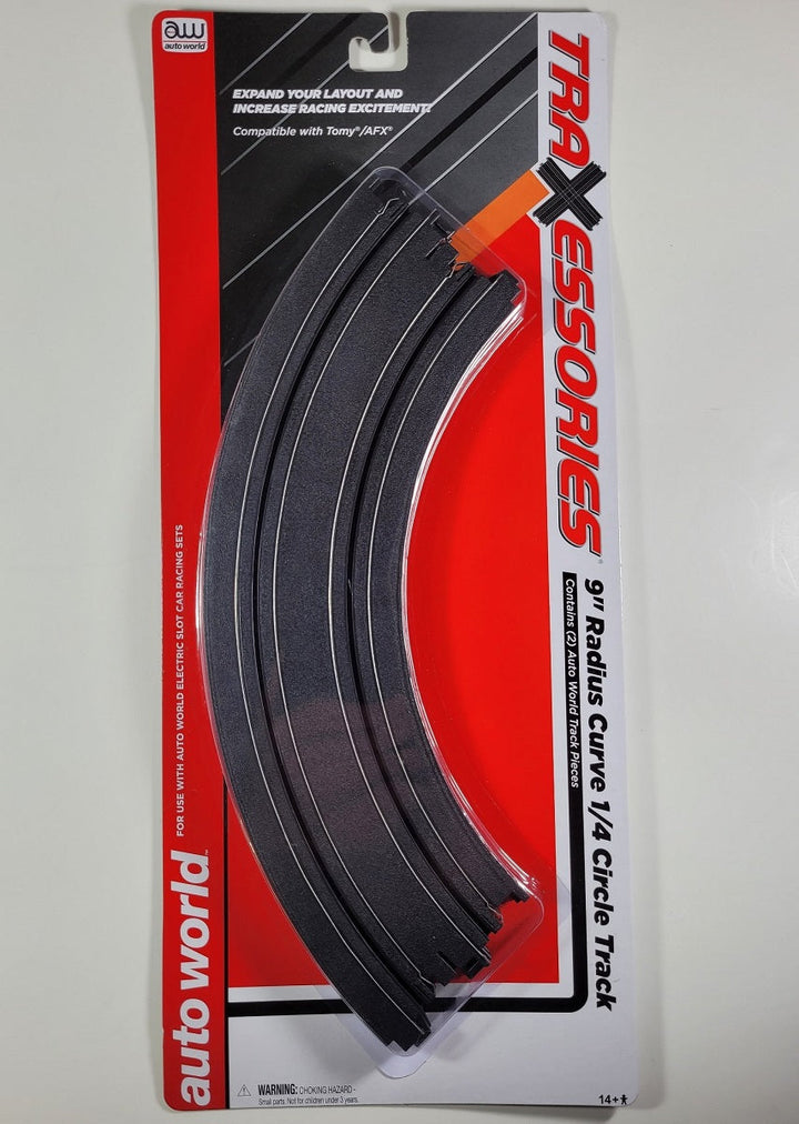 Auto World 00173 9 inch radius curve track two-pack package