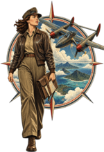 Vintage aviation pin-up artwork, Edition 18