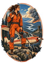 Vintage aviation pin-up artwork, Edition 38