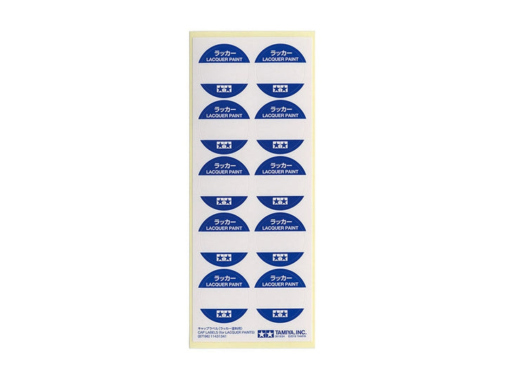 Tamiya Cap Labels (Lacquer Paints) – 87196 — exact product reference