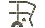 Bachmann HO scale asphalt road set, item 39124