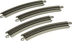 Bachmann HO E-Z Track 18-inch radius curved electronic auto-reversing track 4-pack, item 44549