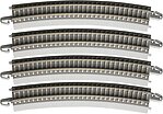 Bachmann HO E-Z Track 22-inch radius curved track with concrete ties 4-pack, item 44703