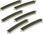 Bachmann N E-Z Track 19-inch radius curved track 6-pack, item 44804