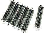Bachmann N E-Z Track 5-inch straight track 6-pack, item 44811