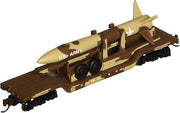 Bachmann N 52-Foot Depressed-Center Flat Car with Missile, Desert — product view 2