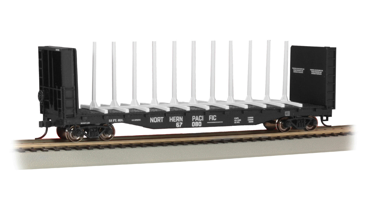 Bachmann HO 52-Foot Center-Beam Flatcar - Northern Pacific #67080– product image