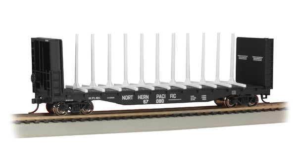 Bachmann HO 52-Foot Center-Beam Flatcar - Northern Pacific #67080
