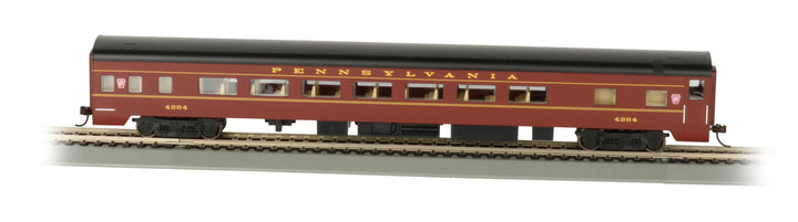 Bachmann HO Smooth-Side Coach with Lighted Interior - Pennsylvania Railroad #4264