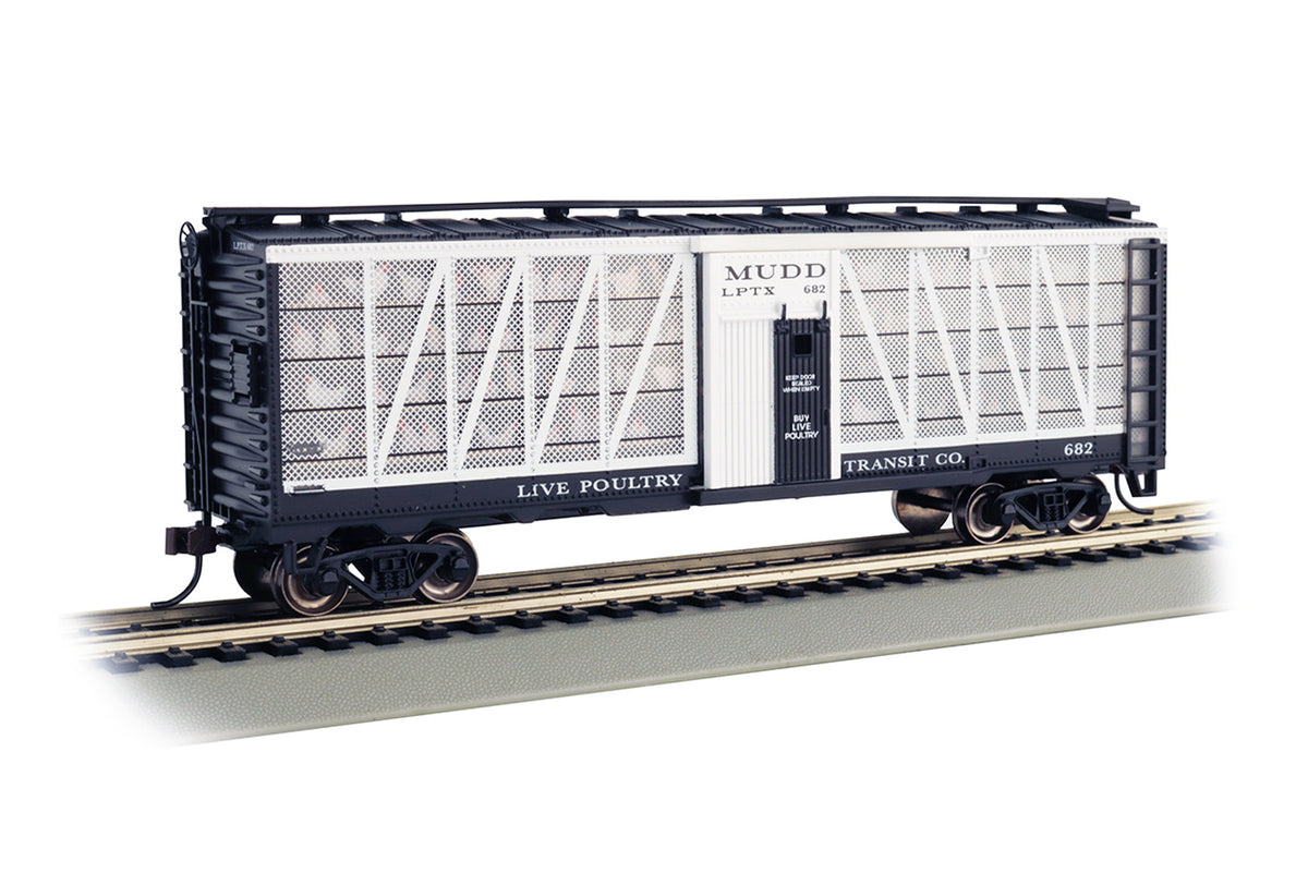 Bachmann HO Scale Live Poultry Transit Co. #682 with Chickens– product image