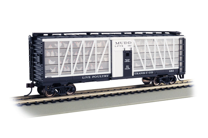 Bachmann HO Scale Live Poultry Transit Co. #682 with Chickens