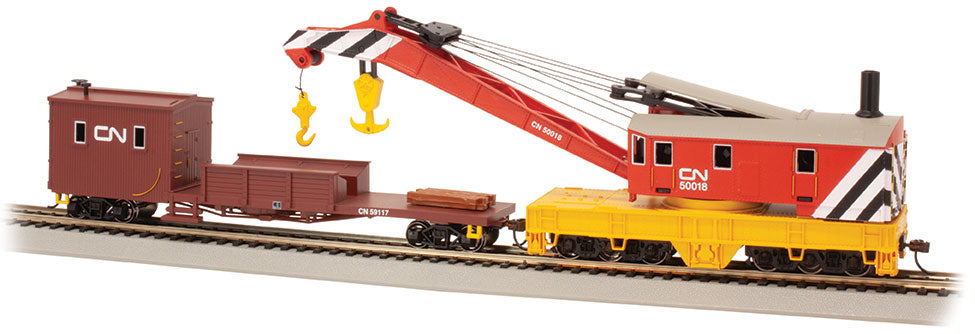 Bachmann HO Scale 250-Ton Steam Crane & Boom Tender - Canadian National– product image