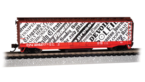 Bachmann N Scale Track Cleaning 50-Foot Plug-Door Boxcar - Canadian National #401527