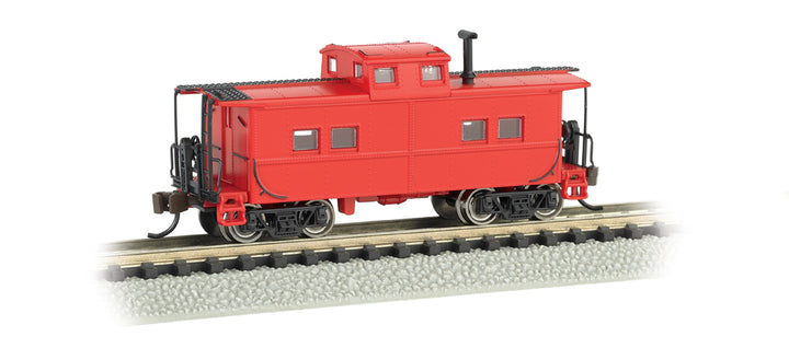 Bachmann N Scale Northeast Steel Caboose - Painted Unlettered Red