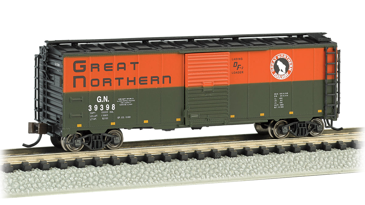 Bachmann N Scale AAR 40-Foot Steel Box Car - Great Northern– product image