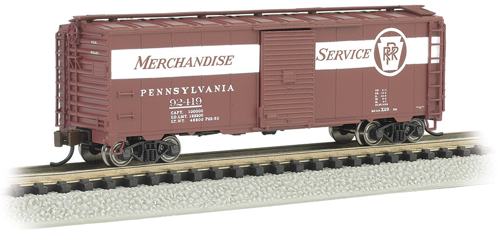 Bachmann N Scale AAR 40-Foot Steel Box Car - PRR #92419 Merchandise Service– product image