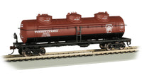 Bachmann HO Scale 40-Foot Three-Dome Tank Car - Pennsylvania #498647– product image 1