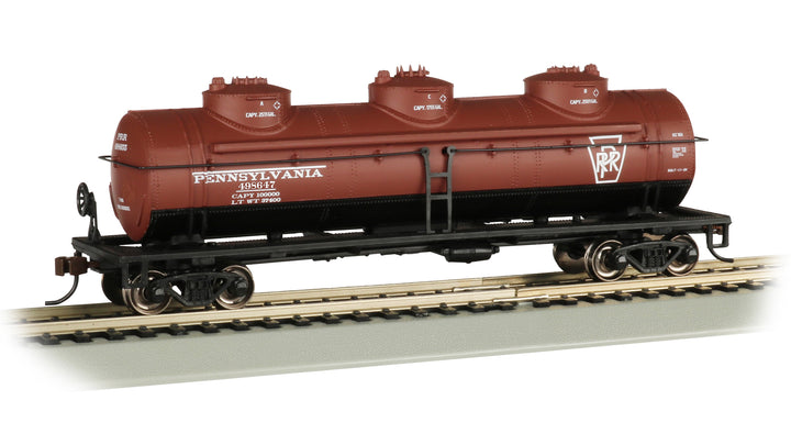 Bachmann HO Scale 40-Foot Three-Dome Tank Car - Pennsylvania #498647