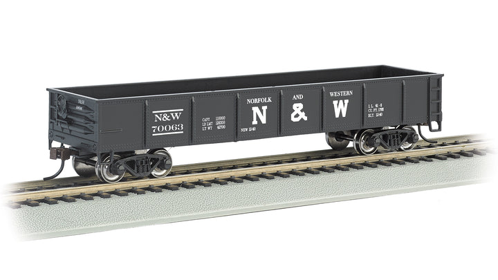 Bachmann HO Scale 40-Foot Gondola - Norfolk & Western #70063