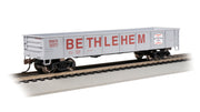 Bachmann HO Scale 40-Foot Gondola - Bethlehem Steel #46631 Gray– product image 1
