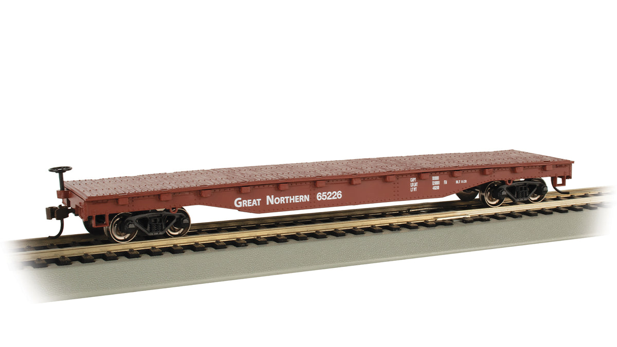 Bachmann HO Scale 52-Foot Flat Car - Great Northern #65226– product image