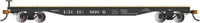 Bachmann HO Scale Erie 8086 52-foot Flatcar - side illustration