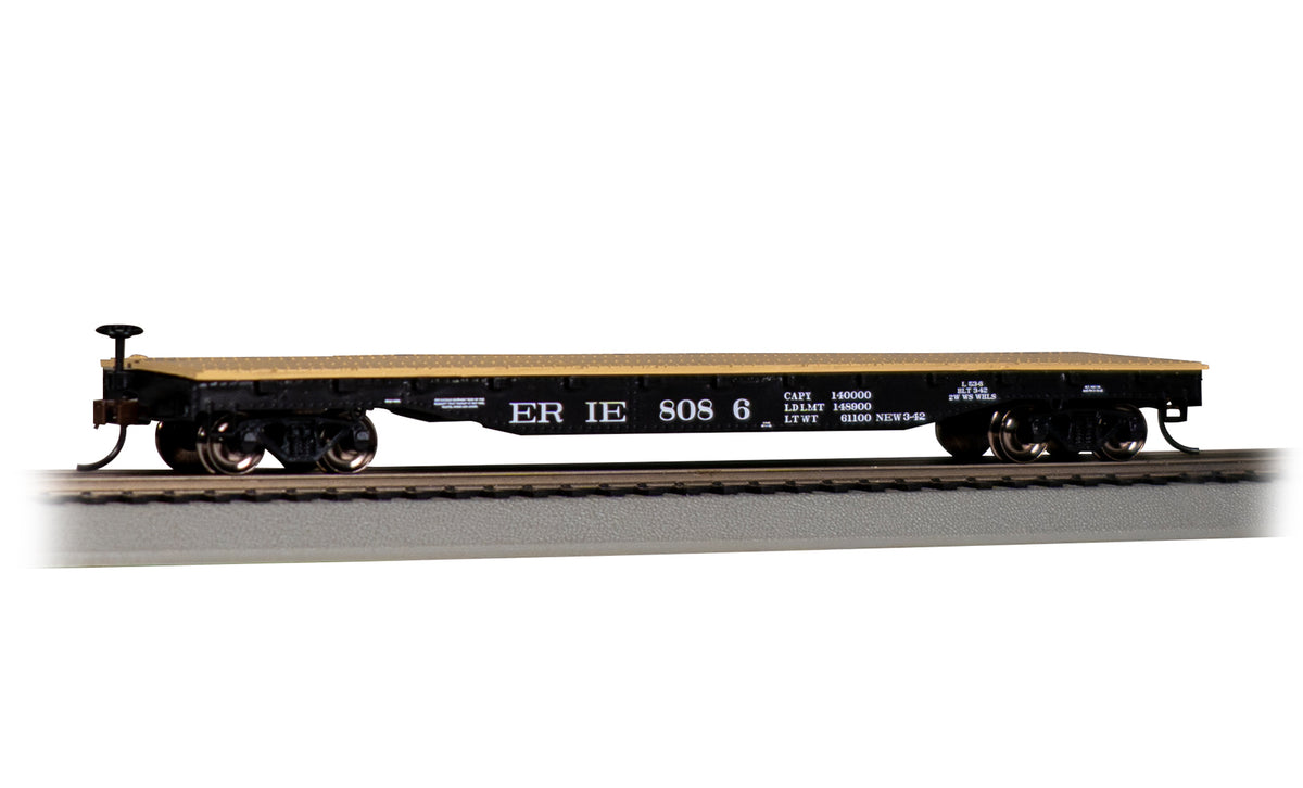 Bachmann HO Scale 52-Foot Flat Car - Erie #8086– product image