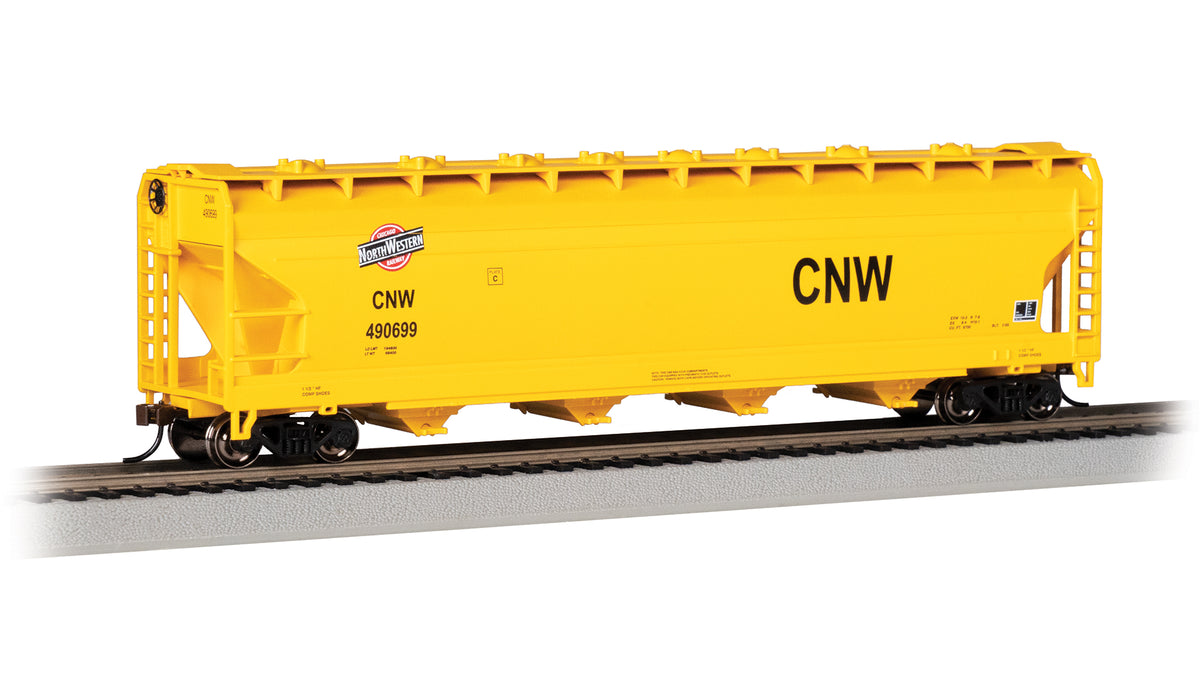 Bachmann HO Scale 56-Foot ACF Center-Flow Hopper - Chicago & North Western #490699– product image
