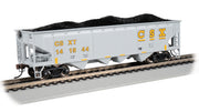 Bachmann HO Scale 40-Foot Quad Hopper - CSX #141944 Gray & Yellow– product image 1
