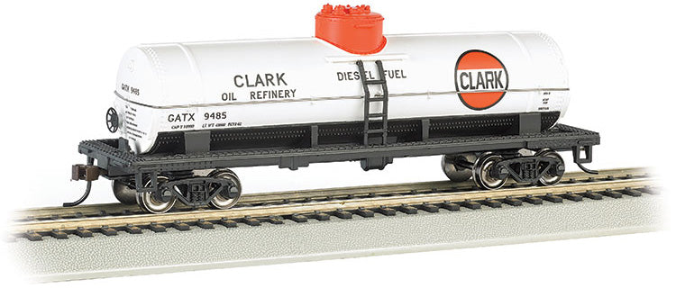 Bachmann HO Scale 40-Foot Single-Dome Tank Car - Clark #9485– product image