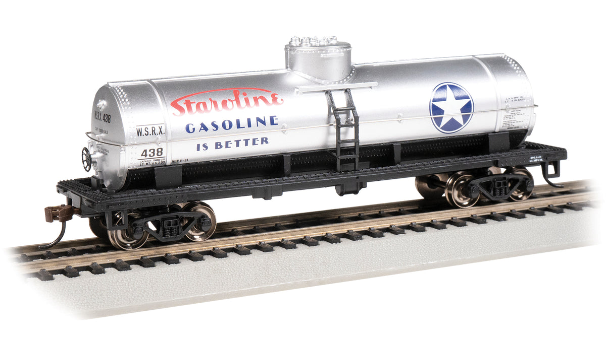 Bachmann HO Scale 40-Foot Single-Dome Tank Car - Staroline Gasoline #438– product image