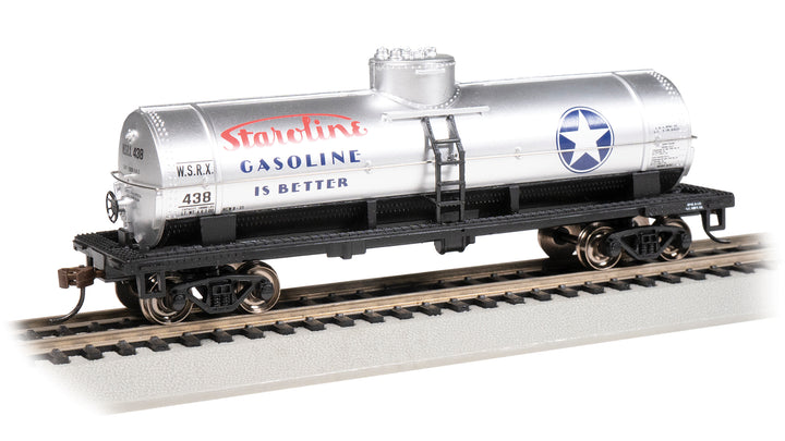 Bachmann HO Scale 40-Foot Single-Dome Tank Car - Staroline Gasoline #438