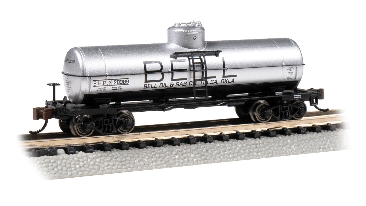 Bachmann N Scale ACF 10,000-Gallon Tank Car - Bell #20389