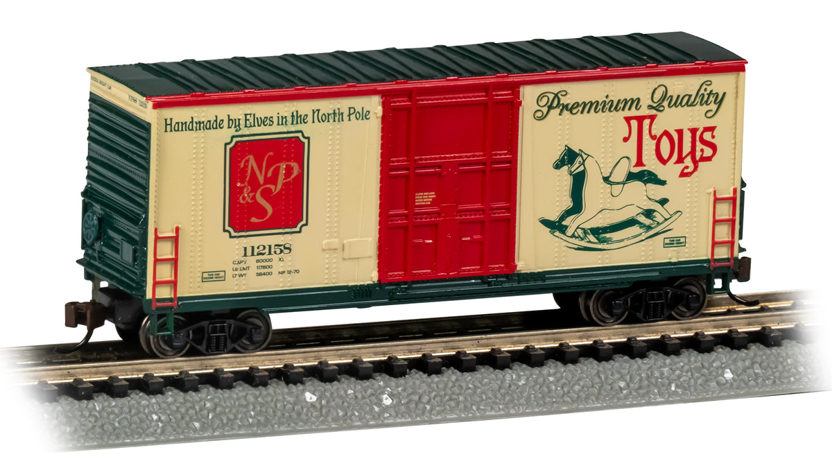 Bachmann N Scale Hi-Cube Box Car - North Pole & Southern #112158 Toys– product image