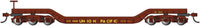 Bachmann HO Scale Union Pacific 50001 Depressed-Center Flatcar - side illustration