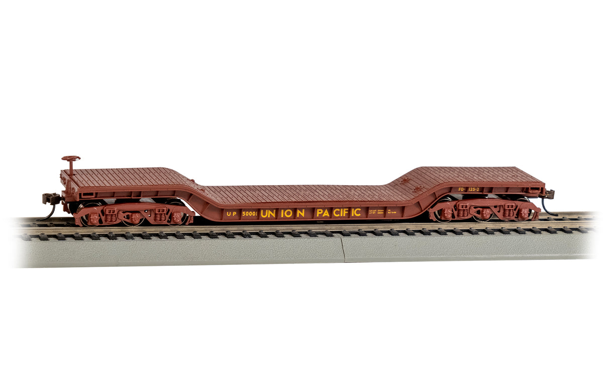 Bachmann HO Scale 52-Foot Center-Depressed Flat Car - Union Pacific #50001– product image